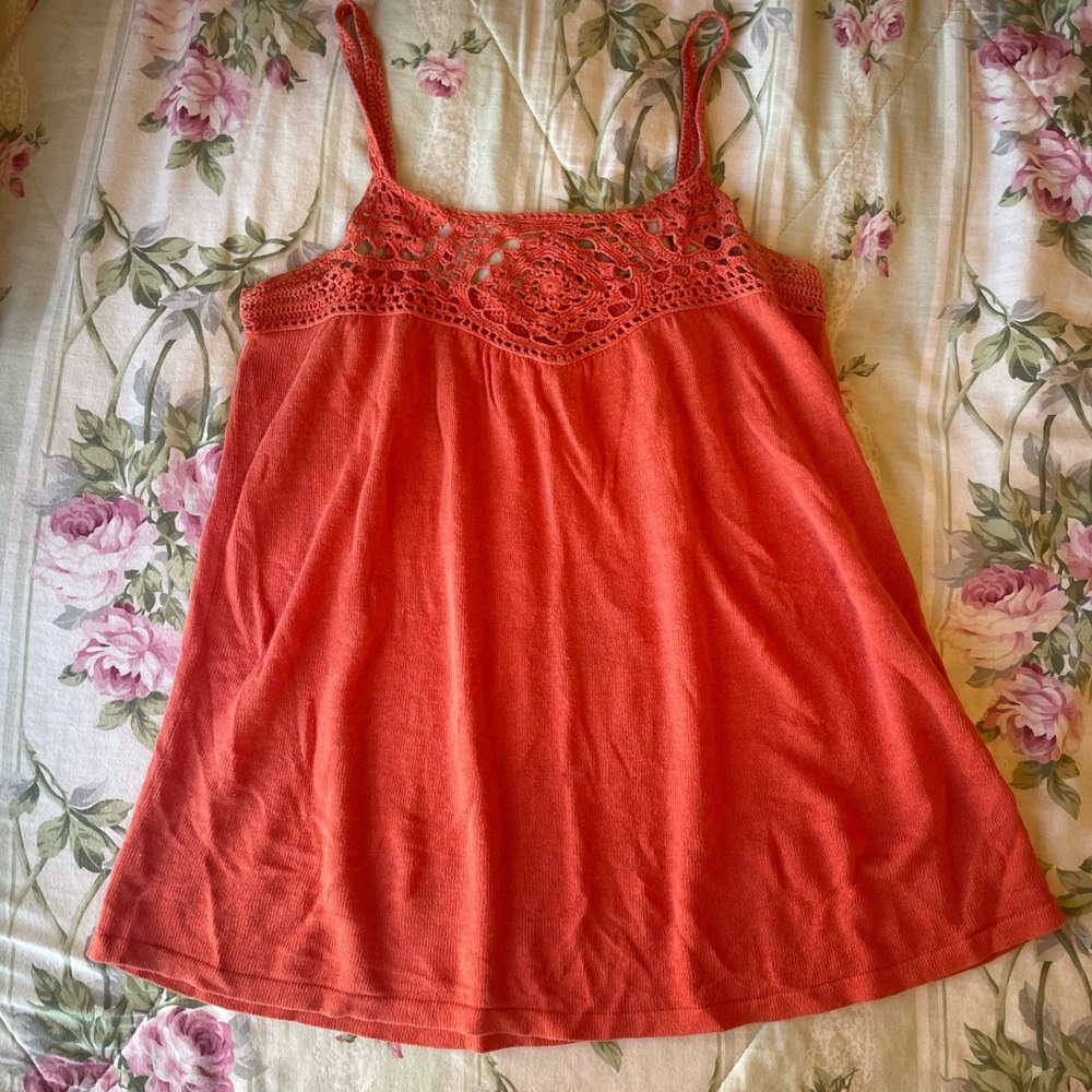 Banana Republic Orange Crochet Top